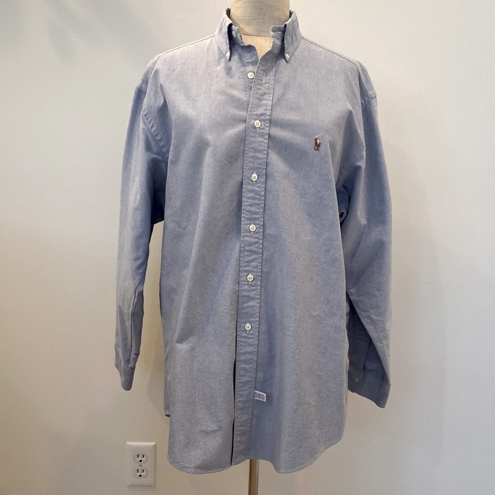 Ralph Lauren Mens Blue Button Down Shirt / Yarmouth    16!1/2 -34